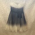 Betsey Johnson Dresses | Betsey Johnson Ombr Strapless Dress | Color: Black/White | Size: 2