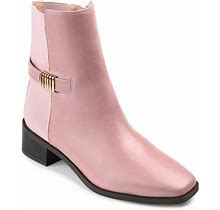 Journee Collection Aubrie Tru Comfort Foam™ Women's Ankle Boots, Size: 6.5 Wide, Med Pink