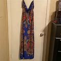 Multicolored Womens Halter Dress Size 1X. Worn Only Once. | Color: Blue/Red | Size: 1X