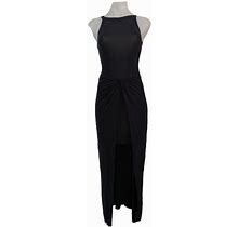 Allsaints Dresses | Allsaints Sz 0 Sami Maxi Sheath Dress Black Twisted Front Hourglass Sleeveless | Color: Black | Size: 0