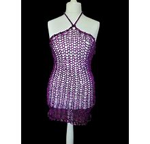 Fishnet Style Halter Dress