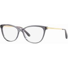 Dolce & Gabbana DG3258-3268 Eyeglass Frame GREY MULTILAYER W/CLEAR BLUE LIGHT FILTER 54mm
