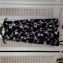 Banana Republic Dresses | Banana Republic Babydoll Flower Print Dress | Color: Black/White | Size: M