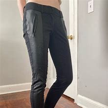 Ann Taylor Pants & Jumpsuits | Ann Taylor Black Skinny Work Casual Dress Pants Zipper Pockets Capri | Color: Black | Size: 0