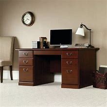 Darby Home Co Clintonville Executive Desk Wood In Brown/Red | 29.25 H X 59.5 W X 29.5 D In | Wayfair 0Bedd9f28a1da17a77818890cc3d39e4