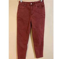 American Eagle - Women's Burgundy Stretch Jeans - Size 0 Regular Pants NEW