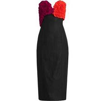 Mara Hoffman Women's Carmen Ruffle Strapless Midi-Dress - Black Multi - Size 00