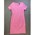 Chadwicks Dresses | Vintage Chadwicks Linen Blend Dress Short Sleeve Knee Length Pink Size 12 Tall | Color: Pink | Size: 12