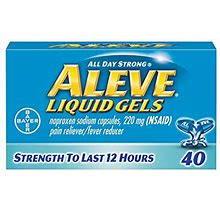 Aleve Liquid Gels With Naproxen Sodium 220Mg Nsaid Pain Relieverfever Reducer 40 Count, 40 Count (Pack Of 1)