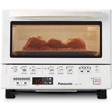 Panasonic Toaster Oven Flashxpress With Double Infrared Heating And Removable 9-Inch Inner Baking Tray, 1300W, 4-Slice, White