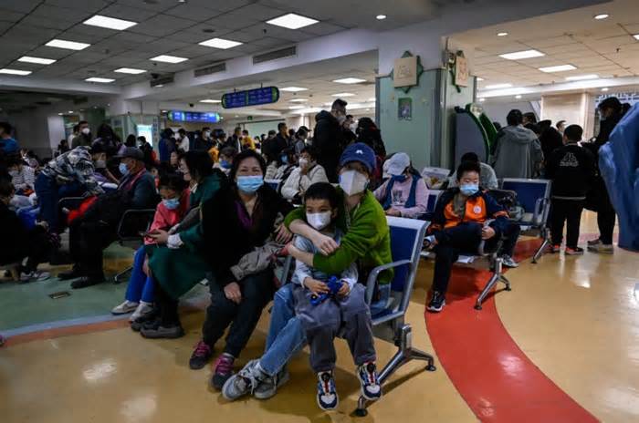 A children's hospital in Beijing, where there have been surging cases of respiratory illnesses, particularly in children