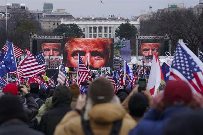 Trump supporters at the Capitol rally on Jan. 6, 2021.