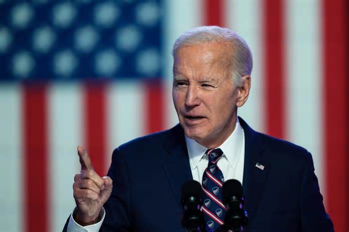 President Joe Biden speaks in Blue Bell, Pa., Friday, Jan. 5, 2024.