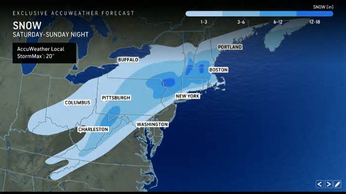 Where will snow be the worst in the Northeast this weekend?