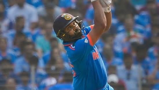 Ahmedabad: India's Rohit Sharma plays a shot during the ICC Men's Cricket World Cup 2023 final match between India and Australia]