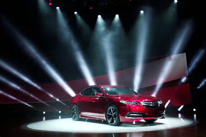 The new Acura TLX Prototype vehicle is revealed at the press preview of the 2014 North American International Auto Show January 14, 2014 in Detroit, Michigan.
