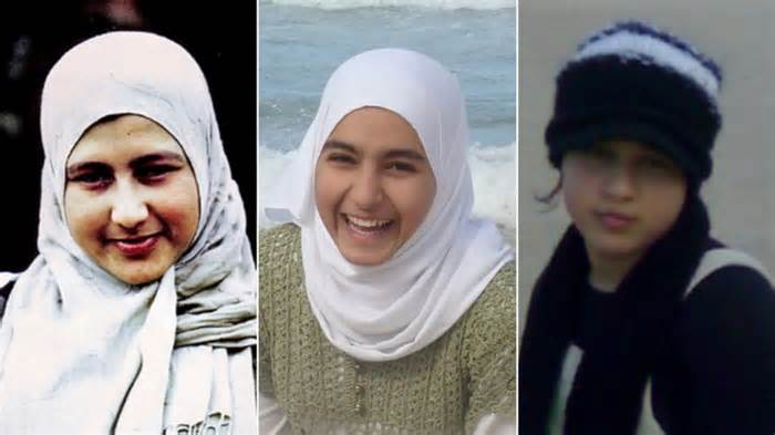 Dr. Izzeldin Abuelaish's daughters Bessan, 21, Mayar, 15, and Aya, 13, who died after an Israeli tank shell hit their home in Gaza, in January 2009. - Courtesy Izzeldin Abuelaish