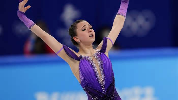 Kamila Valieva, pictured here at the 2022 Winter Olympics in Beijing. (AP Photo/Natacha Pisarenko)