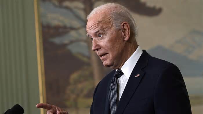 President Joe Biden speaks during a press conference after meeting with Chinese President Xi Jinping during the Asia-Pacific Economic Cooperation (APEC) Leaders' week in Woodside, California on November 15, 2023.