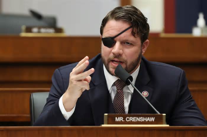 Rep. Dan Crenshaw (R-Tex.) at a hearing on Capitol Hill in 2020.