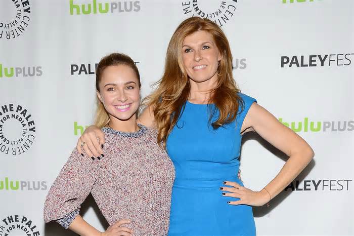 Hayden Panettiere (L) and Connie Britton arrive at the 30th Annual PaleyFest: The William S. Paley Television Festival featuring “Nashville” at the Saban Theatre on March 9, 2013 in Beverly Hills, California.