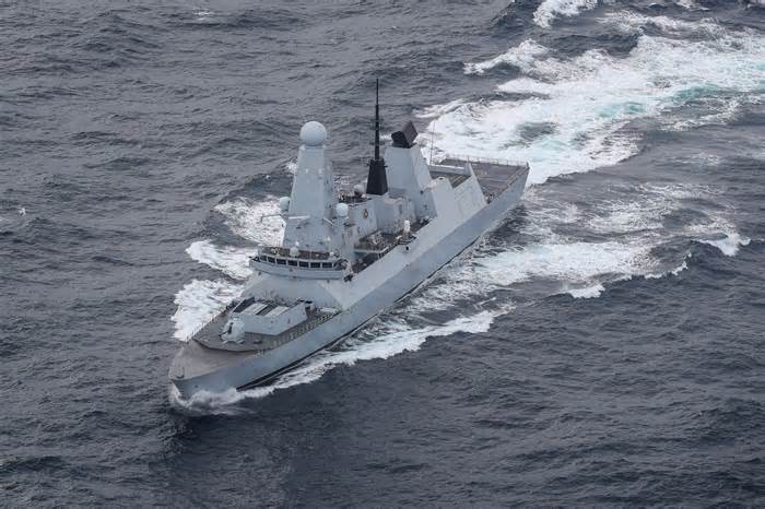 Royal Navy warship shoots down drone