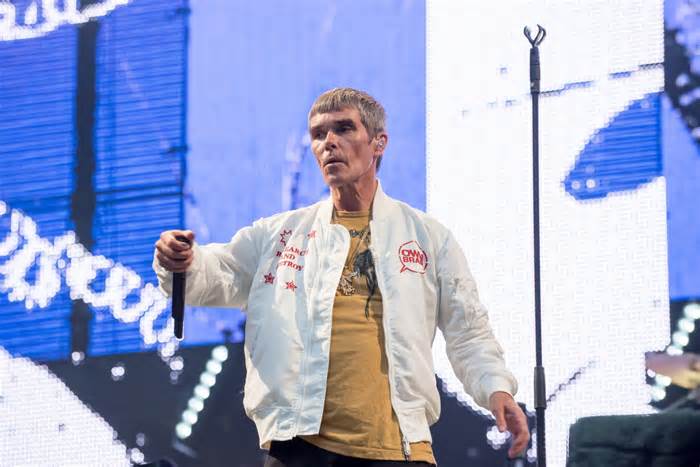 Ian Brown of the British iconic rock band The Stone Roses
