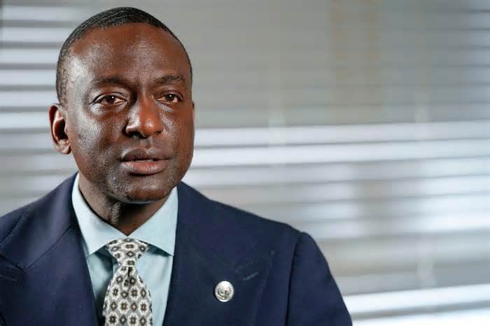 New York City Council candidate Yusef Salaam on May 24, 2023. Salaam was one of three candidates in a competitive June 27 Democratic primary.