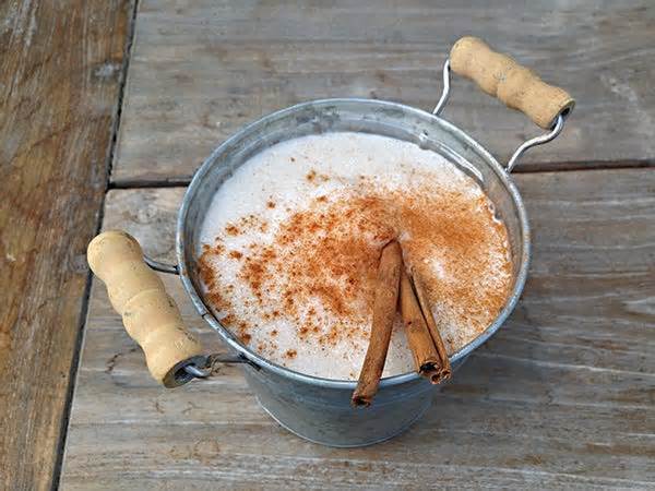 Puesto in San Diego serves up Frozen Horchata sprinkled with cinnamon.
