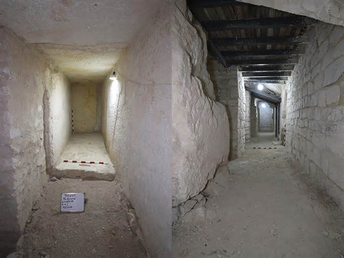 A rediscovered passageway in an Egyptian Pyramid has revealed hidden rooms that could hold riches from ancient royals