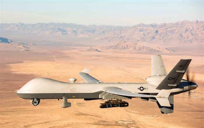 An American MQ-9 Reaper drone similar to that shot down by Houthis in Syria