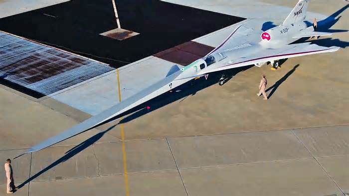 X-59 Supersonic Test Jet Rolled Out At Skunk Works