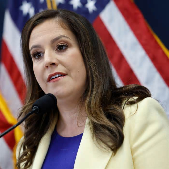 File: Rep. Elise Stefanik (R-NY) speaks at a press conference following a House Republican caucus meeting at the U.S. Capitol on May 16, 2023 in Washington, DC.