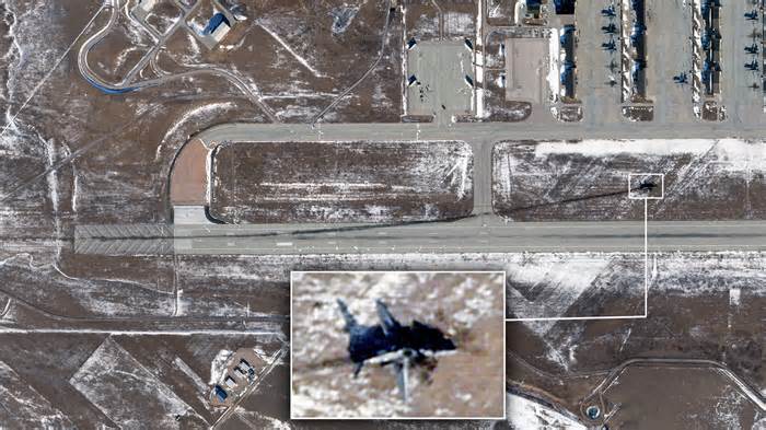 Crashed B-1B Bomber Seen In Satellite Image