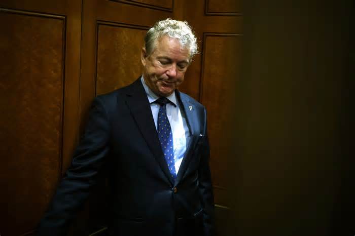 Senator Rand Paul pictured in an elevator on Capitol Hill