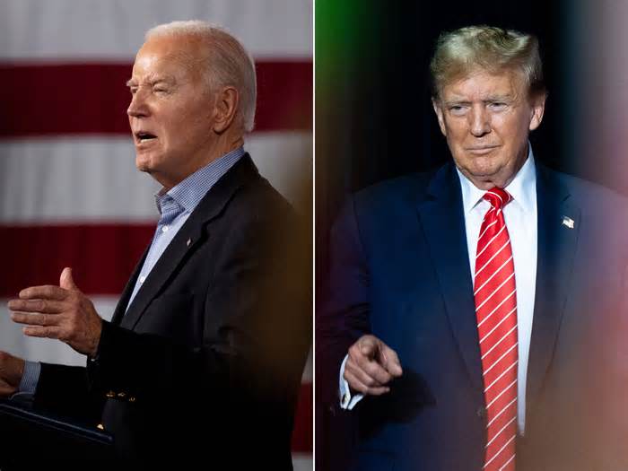 President Biden and former president Donald Trump were in Georgia on Saturday for political rallies.