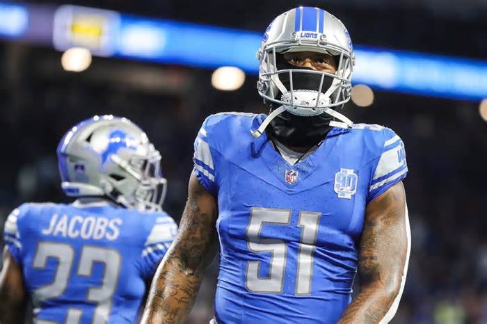 Bruce Irvin with the Lions in December 2023.