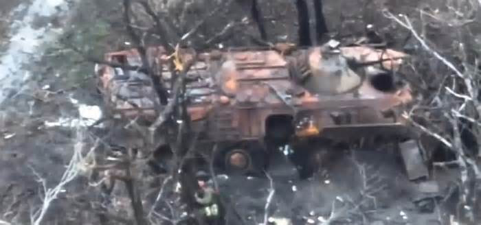 Russian Troops Sought Shelter In A Wrecked Armored Vehicle. An Explosives-Laden Ukrainian Drone Followed Them In.