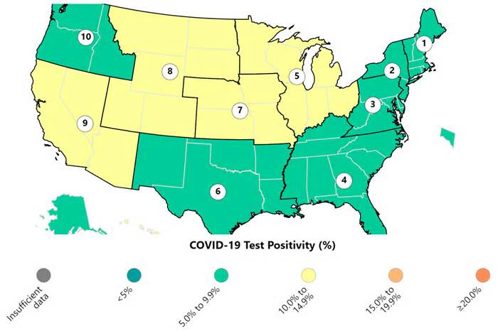 COVID US Map Shows States Where Cases Are Highest in Latest Week