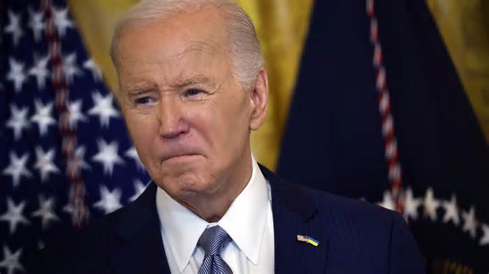 Biden addressing the nation’s governors on February 23, 2024.