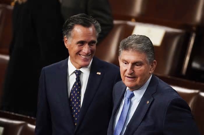 Joe Manchin floats Mitt Romney as a potential running mate as he weighs a presidential bid