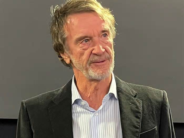 Sir Jim Ratcliffe speaks to the media during a press conference before the Premier League match at Old Trafford