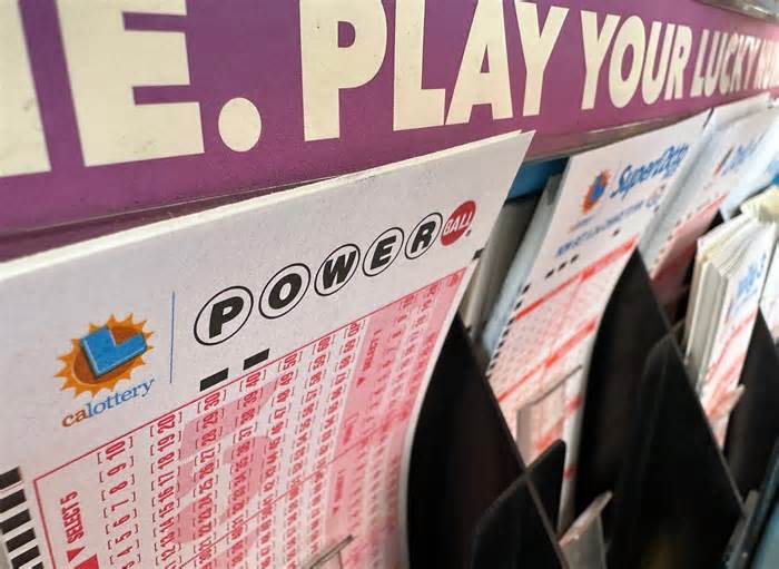 Powerball lottery station.