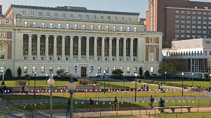 Pro-Palestinian demonstrators targeted by apparent stink bomb at Columbia University