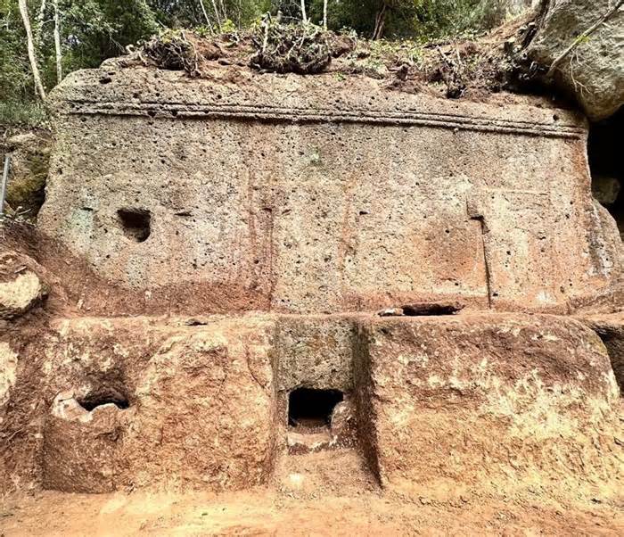 An ancient Etruscan tomb