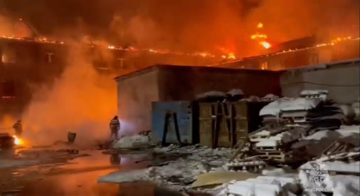 Major blow for Putin after inferno rips through Russian body armour factory