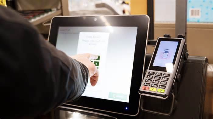 Eftpos Machine at Self Checkout in a supermarket