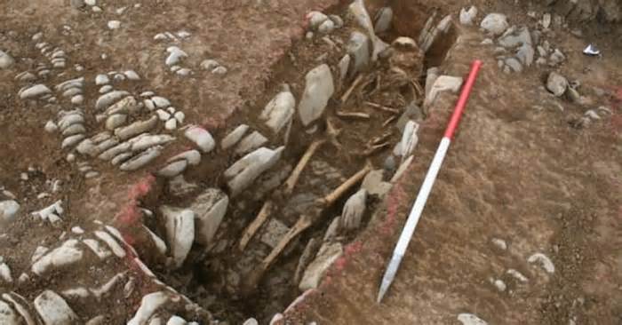 Archaeologists exploring a medieval cemetery in Wales have unearthed skeletons buried in strange positions and a wealth of artifacts. By: Cardiff University