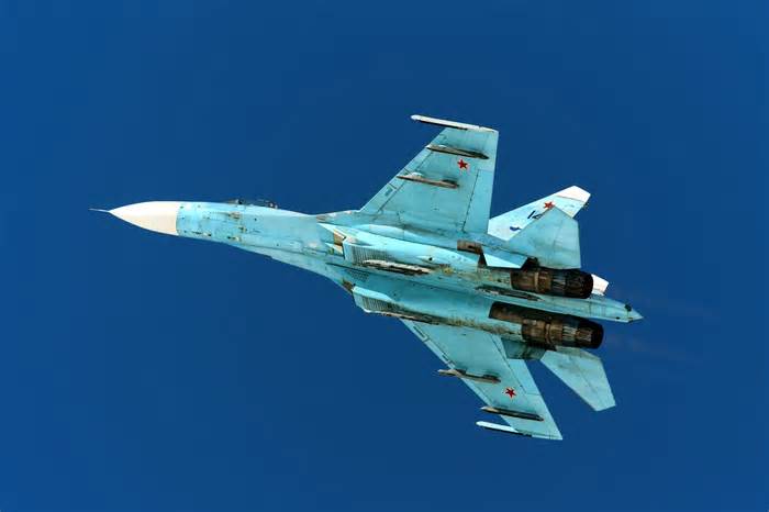 Russian Su-27 Hit By Friendly Fire Plunges Into The Black Sea In Flames