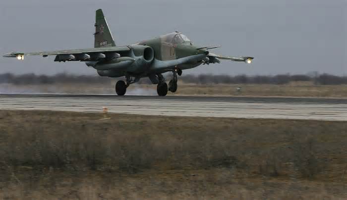A Russian Air Force Su-25 aircraft
